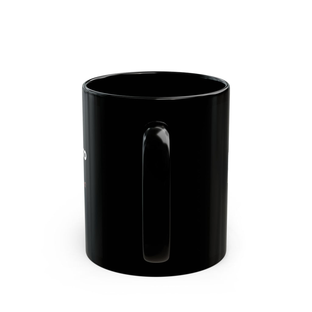 Tasse noire Love You to Death — Tasse à café humoristique à l'humour noir (325 ml/443 ml)