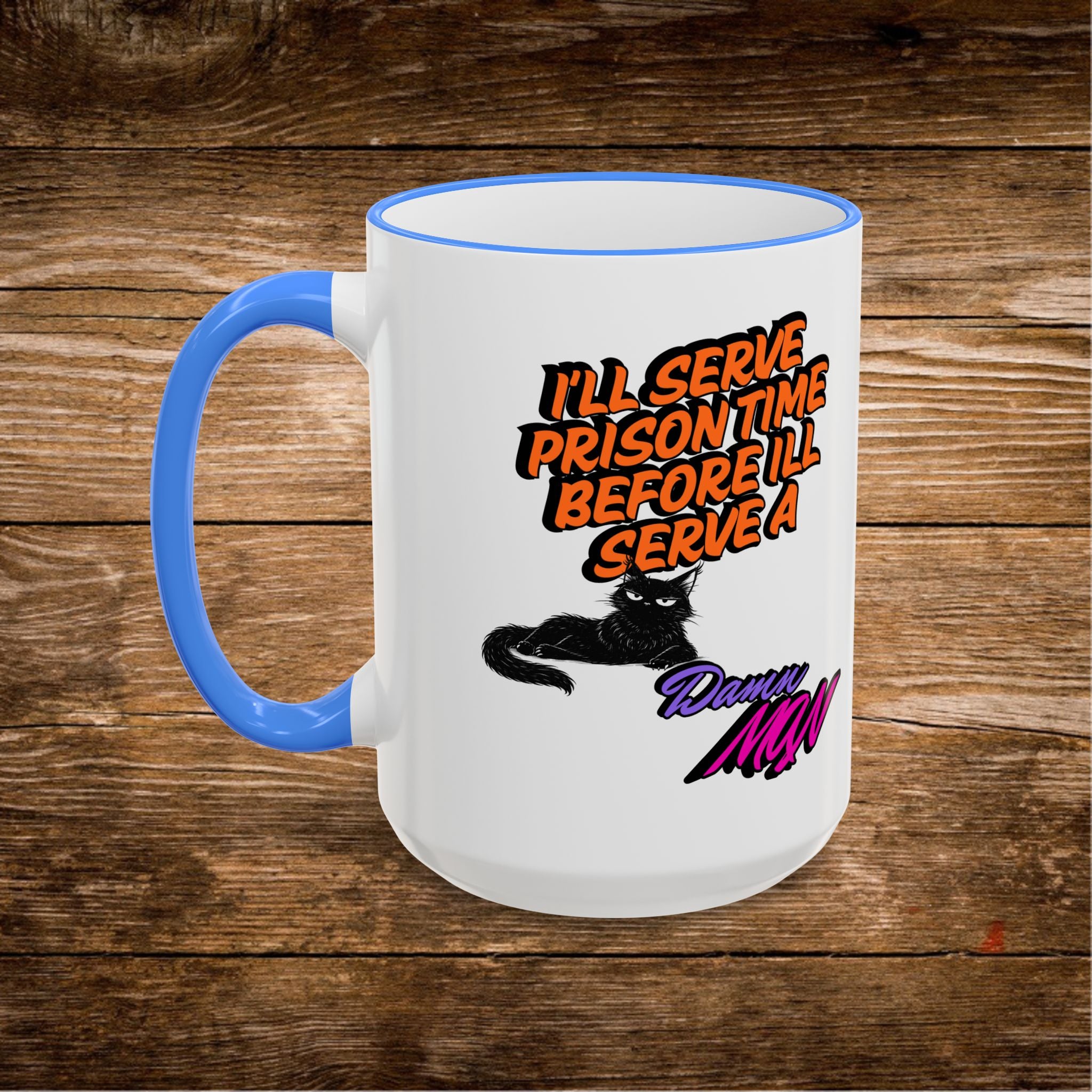 Mug à Anse et Bordure Contrastées Citation Chat Sassy | 325ml 440ml