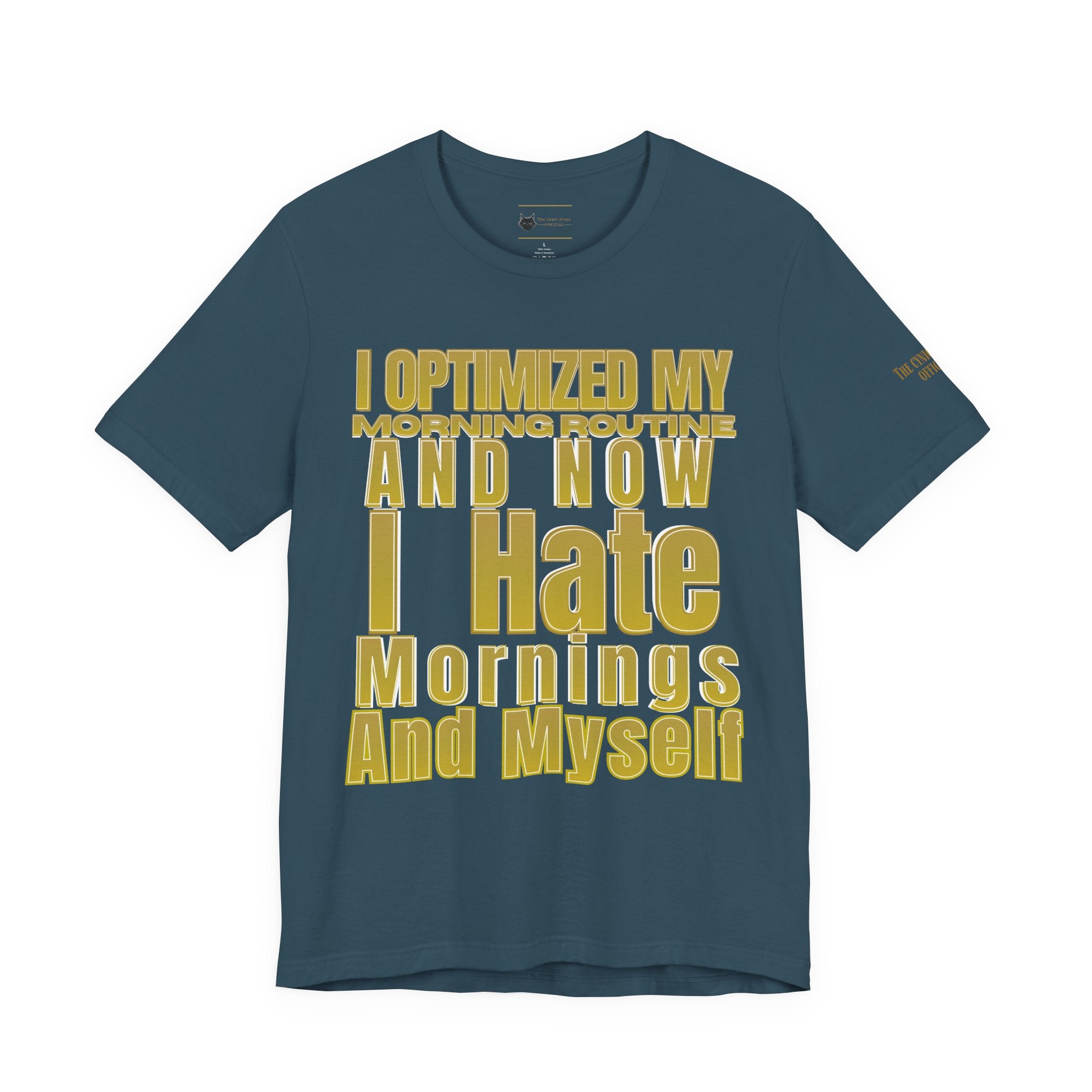 Unisex Jersey Software Engineer T-Shirt | I Optimized My Morning Routine Funny Coding Graphic Tee |Unisex Jersey Short Sleeve Tee