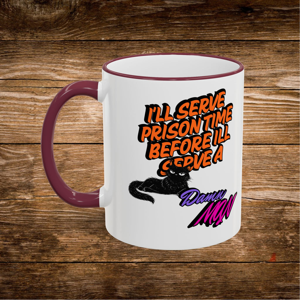 Mug à Anse et Bordure Contrastées Citation Chat Sassy | 325ml 440ml