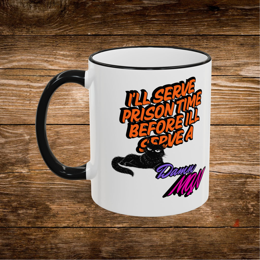 Mug à Anse et Bordure Contrastées Citation Chat Sassy | 325ml 440ml
