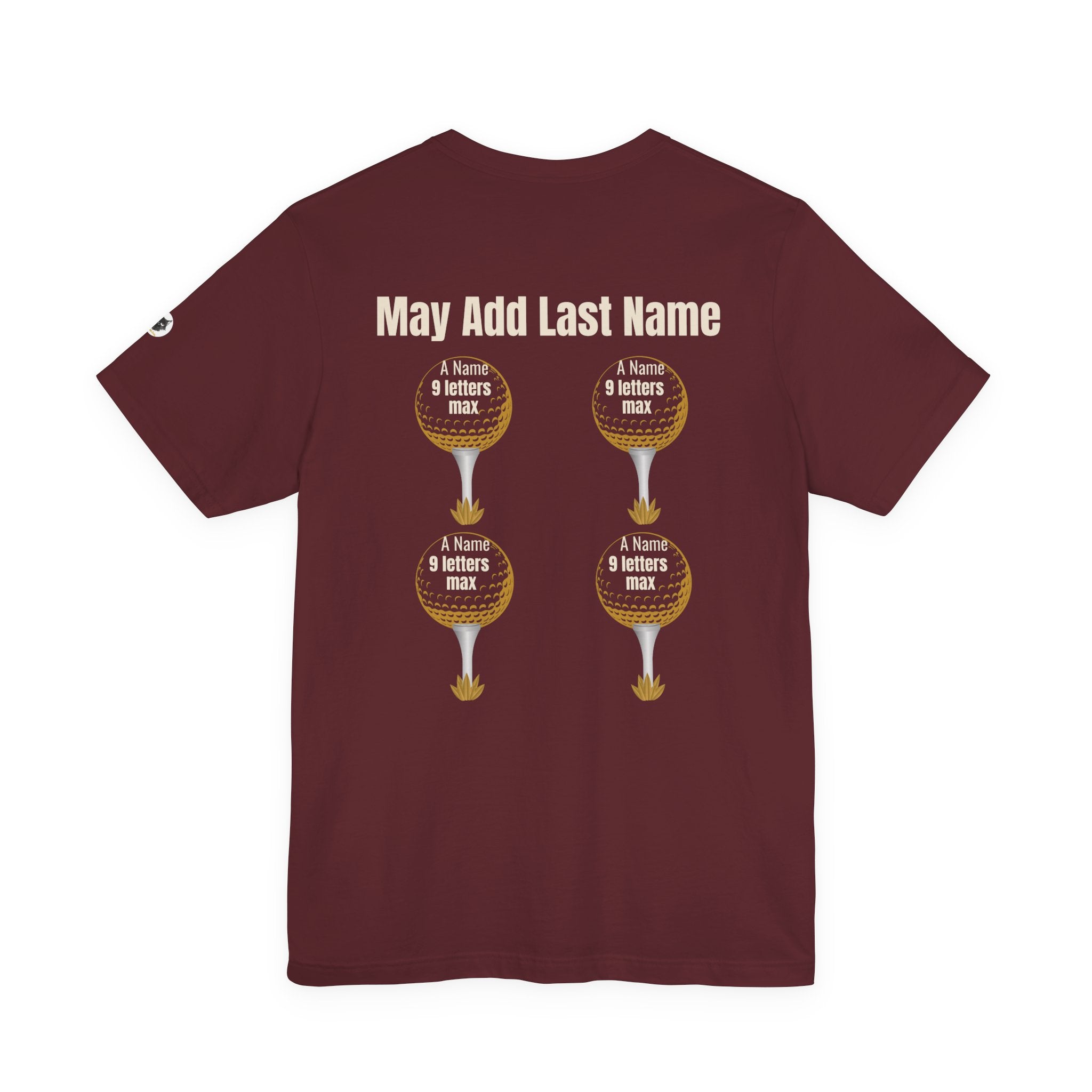 Personalized Father's Day Golf Shirt | Custom Last Name Dad Golf Tee | Kids Names on Golf Balls Shirt Gift for Dad Grandpa