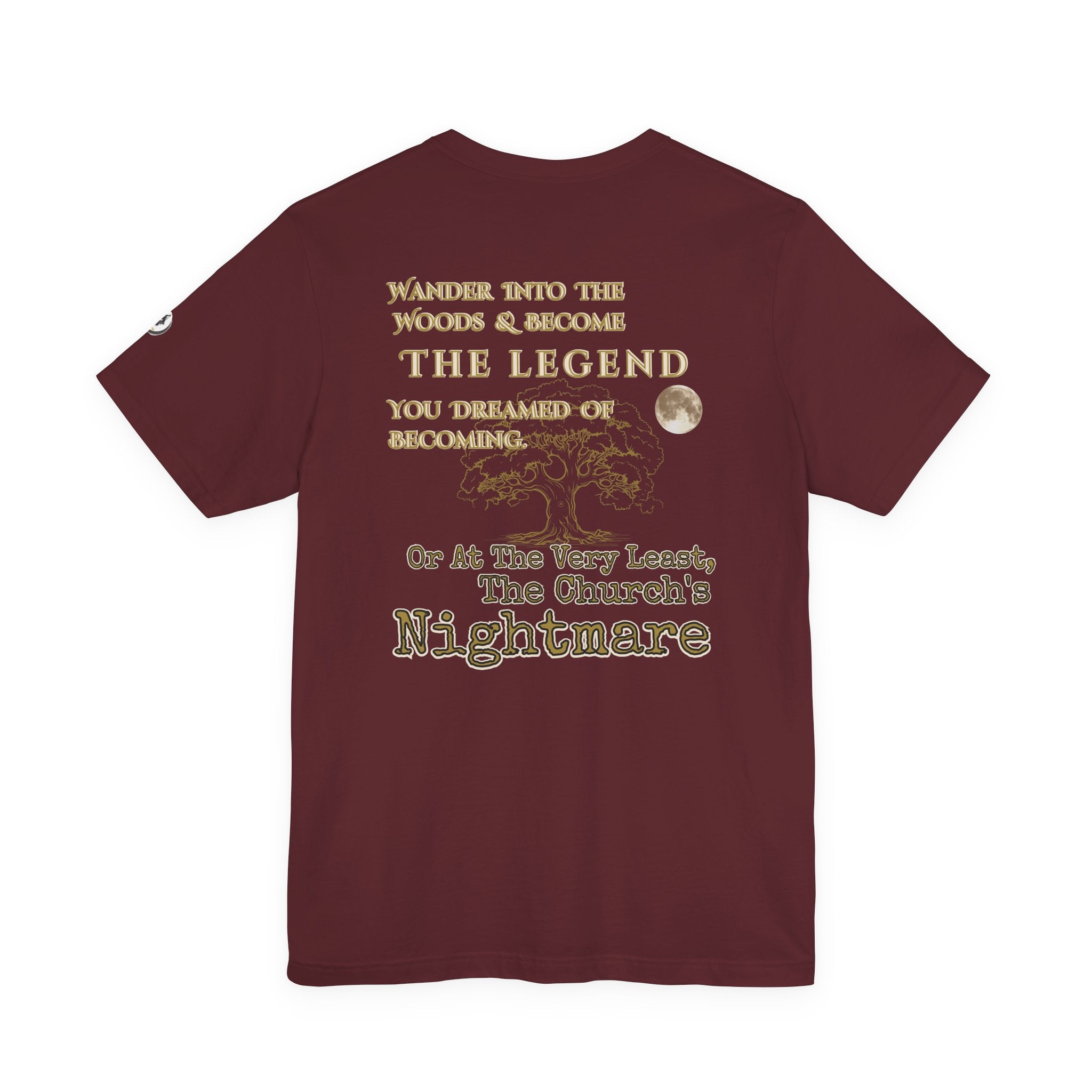 Unisex Graphic Tee | Wander Into The Woods Gothic T-Shirt | Retro Dark Fantasy Legend Apparel | Unisex Jersey Short Sleeve Tee
