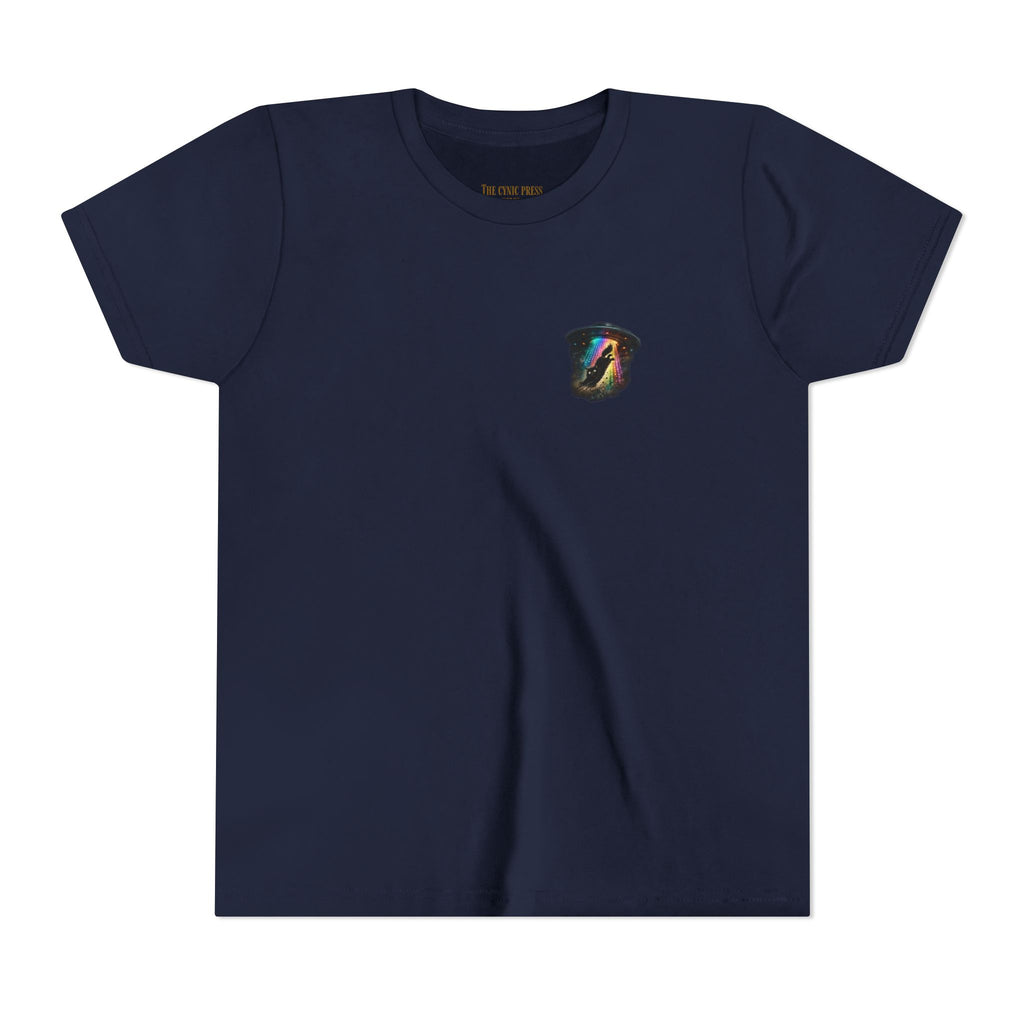 Cosmic Cruise: Jinx & Nova BMX Adventure Tee | Premium Youth Alien & Cat Graphic Shirt | Cool Kids Streetwear T-Shirt | Dual-Graphic Black T-Shirt | Youth BMX Rider Tee — Colorful Cosmic Bike Stunt T-...