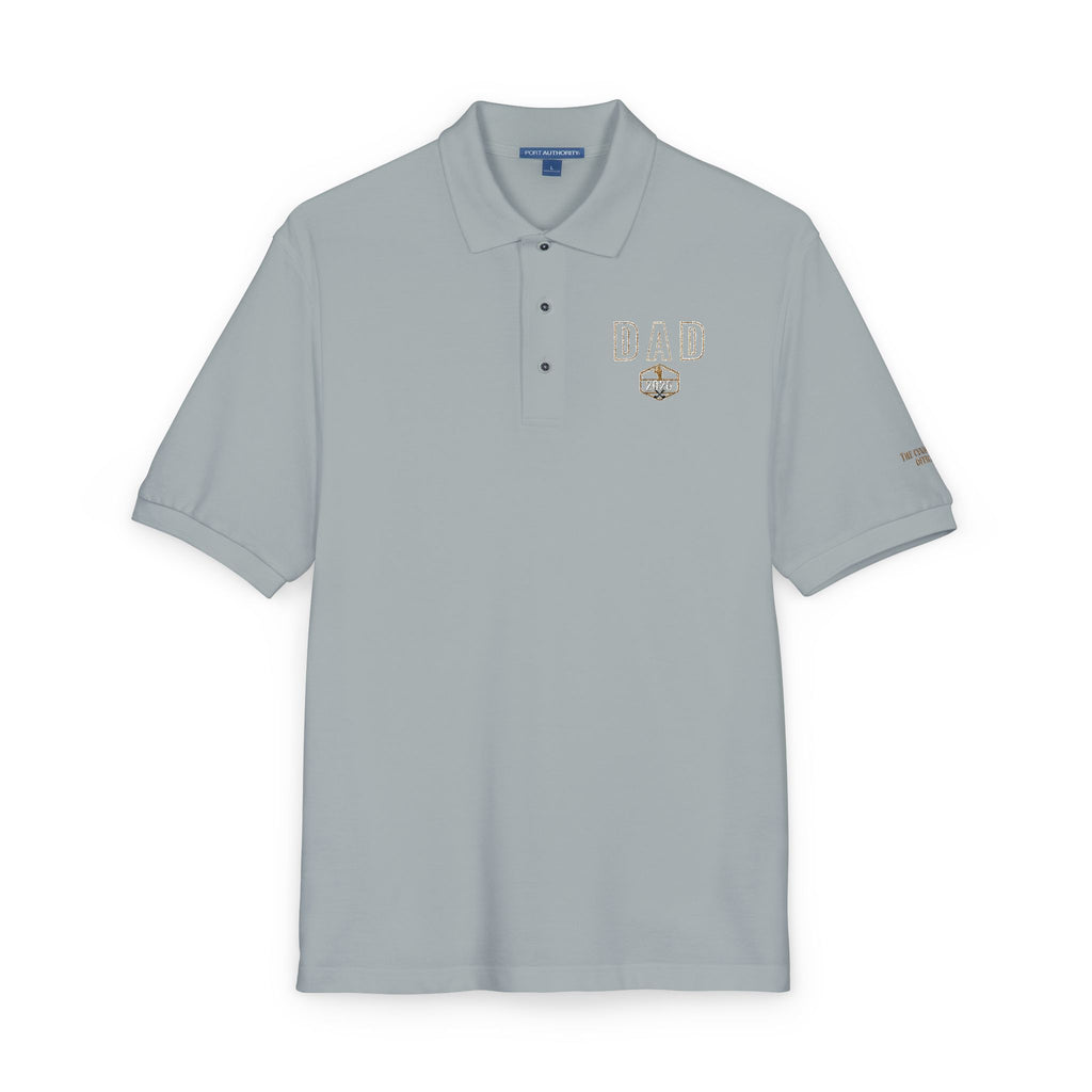 Embroidered Floral Crest Polo Shirt - Premium Father's Day Gift - Elegant Men's Business Casual Golf Polo