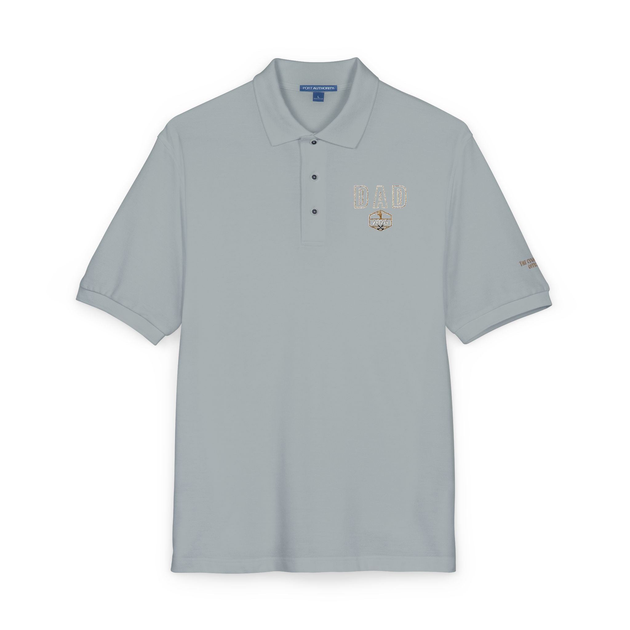 Embroidered Floral Crest Polo Shirt - Premium Father's Day Gift - Elegant Men's Business Casual Golf Polo
