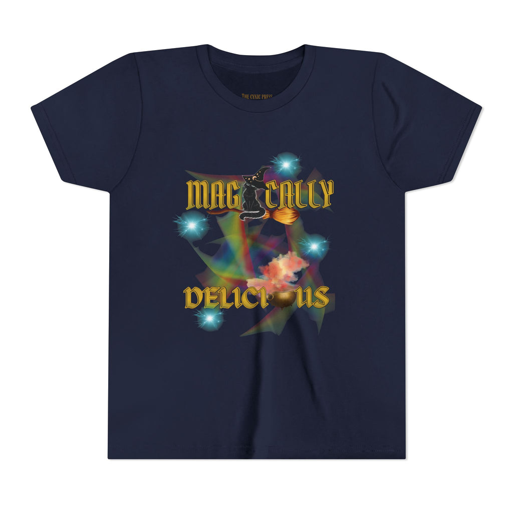 Magically Delicious Wizard Cat – Wizard Cat Glow Tee   - Wizard Cat Spell Bowl Tee – Fantasy Graphic