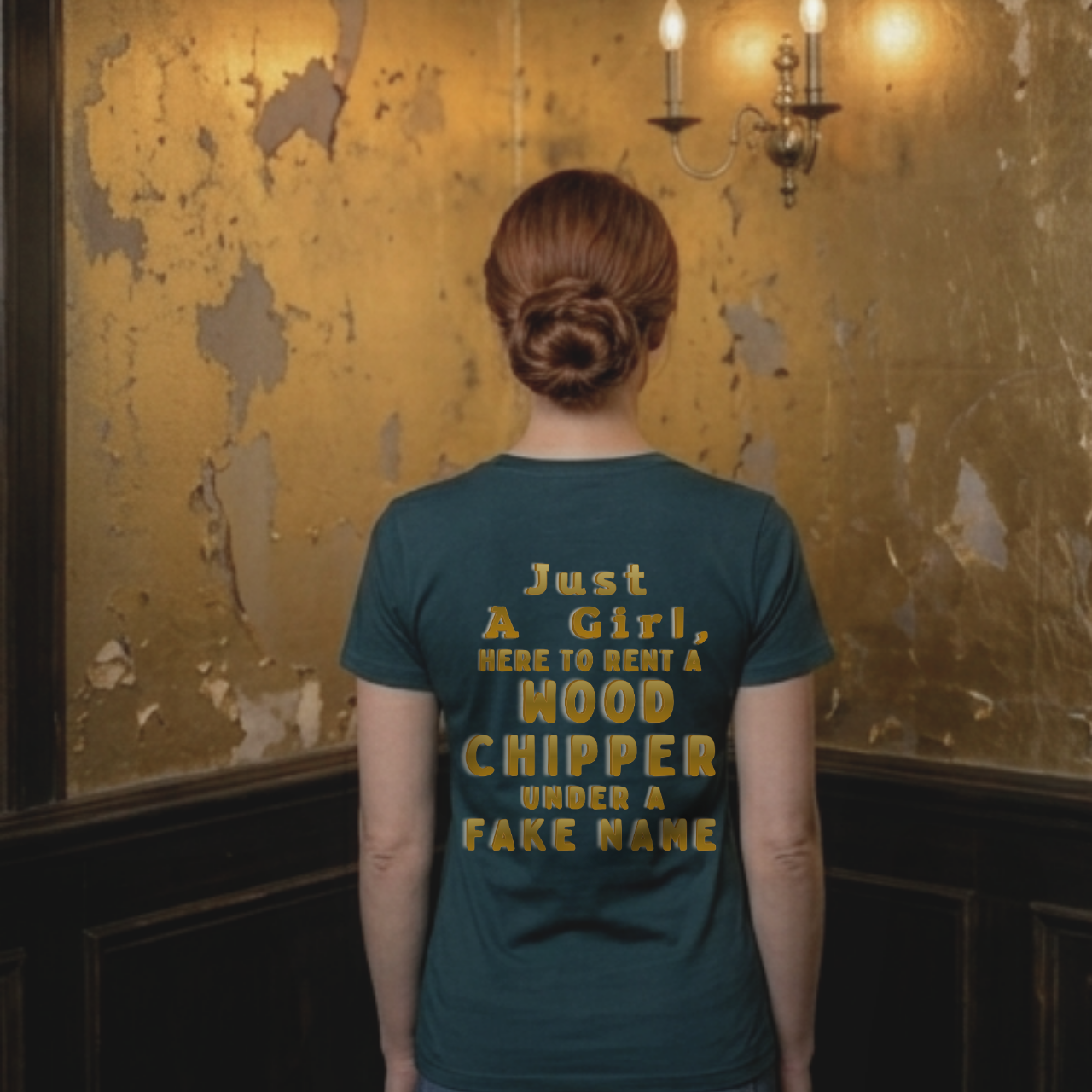 Just A Girl Wood Chipper Shirt - Funny Dark Humor T-Shirt - Sarcastic True Crime Gift - Unhinged Aesthetic Graphic Tee - Minimalist Goth Apparel