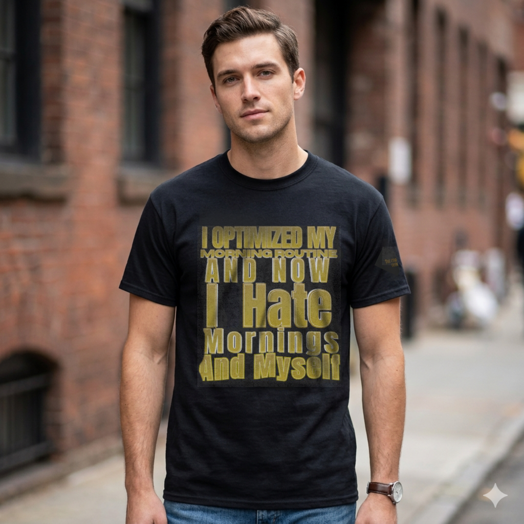 Unisex Jersey Software Engineer T-Shirt | I Optimized My Morning Routine Funny Coding Graphic Tee |Unisex Jersey Short Sleeve Tee