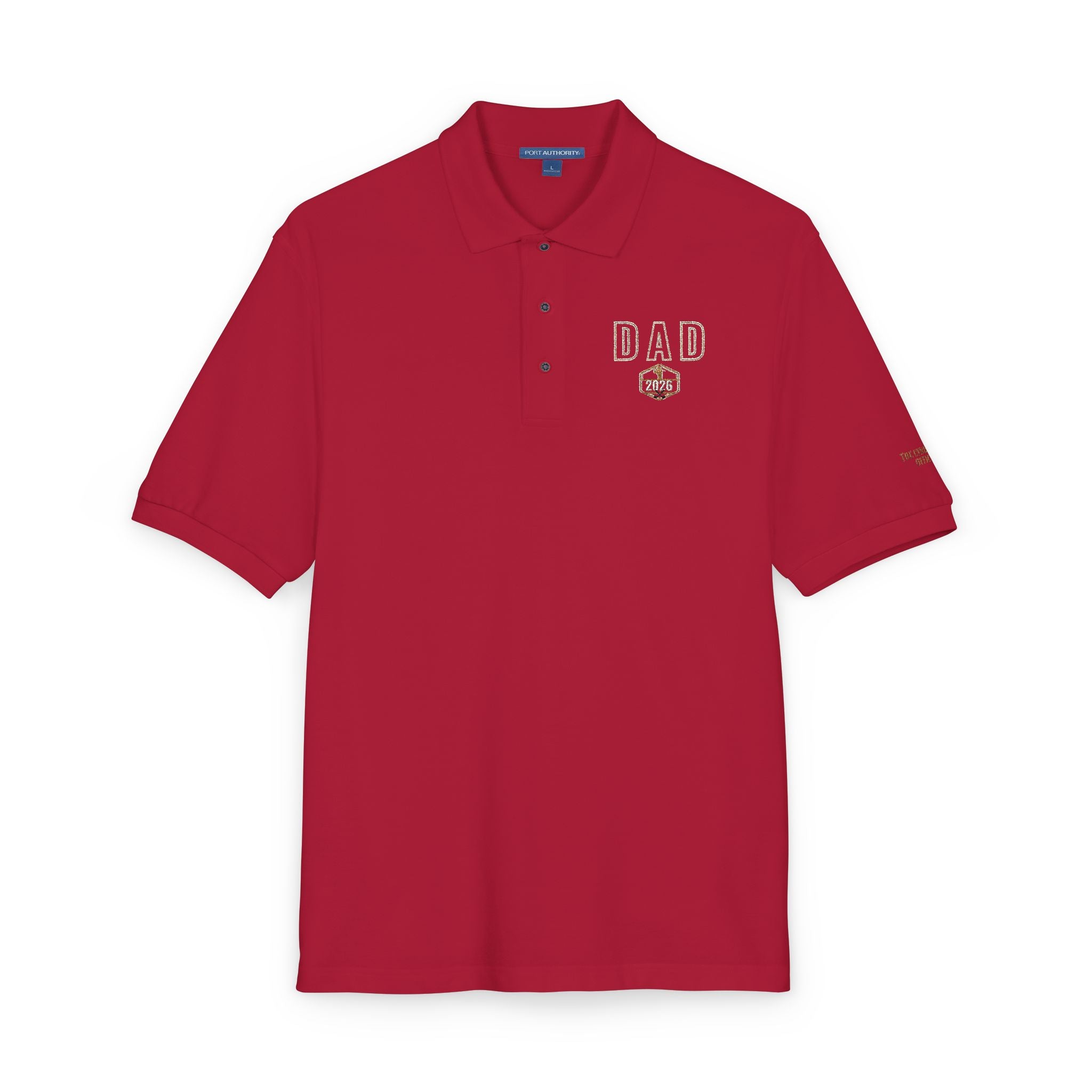 Embroidered Floral Crest Polo Shirt - Premium Father's Day Gift - Elegant Men's Business Casual Golf Polo