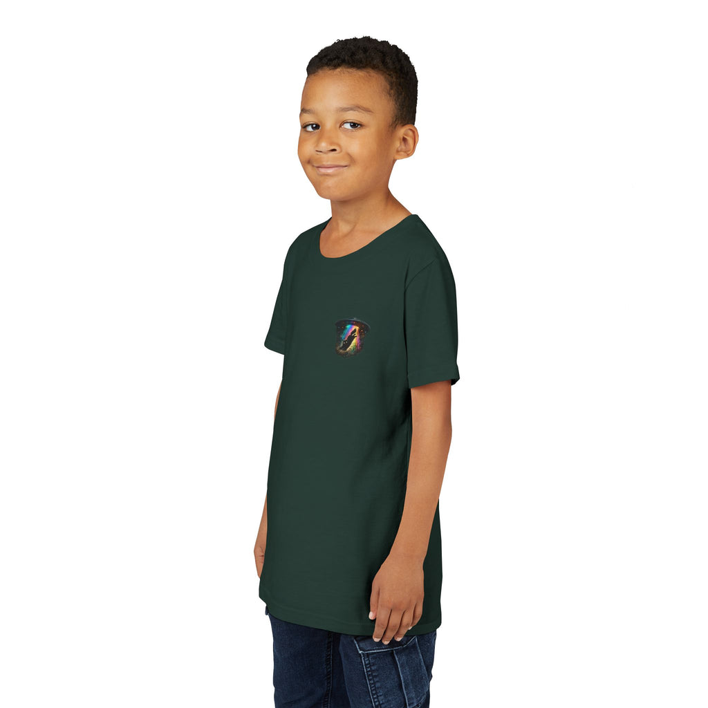 Cosmic Cruise: Jinx & Nova BMX Adventure Tee | Premium Youth Alien & Cat Graphic Shirt | Cool Kids Streetwear T-Shirt | Dual-Graphic Black T-Shirt | Youth BMX Rider Tee — Colorful Cosmic Bike Stunt T-...