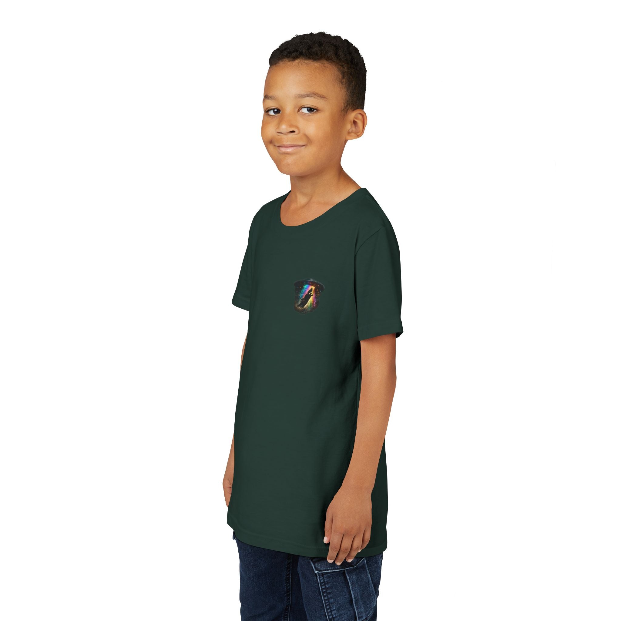 Cosmic Cruise: Jinx & Nova BMX Adventure Tee | Premium Youth Alien & Cat Graphic Shirt | Cool Kids Streetwear T-Shirt | Dual-Graphic Black T-Shirt | Youth BMX Rider Tee — Colorful Cosmic Bike Stunt T-...
