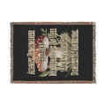 Mushroom Foraging Woven Blanket — Cozy Botanical Toadstool Throw