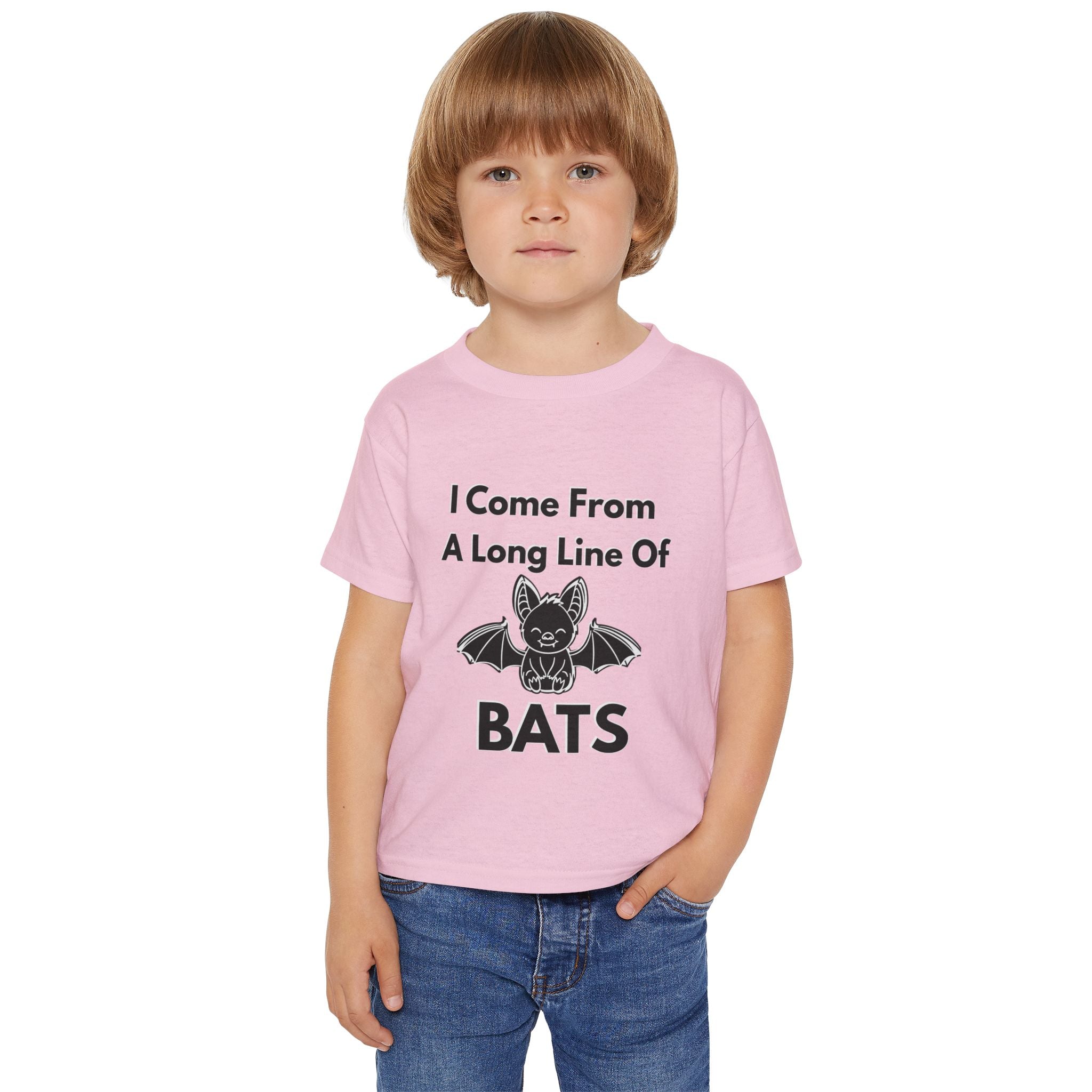 Heavy Cotton™ Toddler T-shirt, Family Matching Halloween Shirts – Crazy Old Bat, The Old Bat & Long Line of Bats – Funny Mom Grandma Kids Matching Set| kids unisex tee