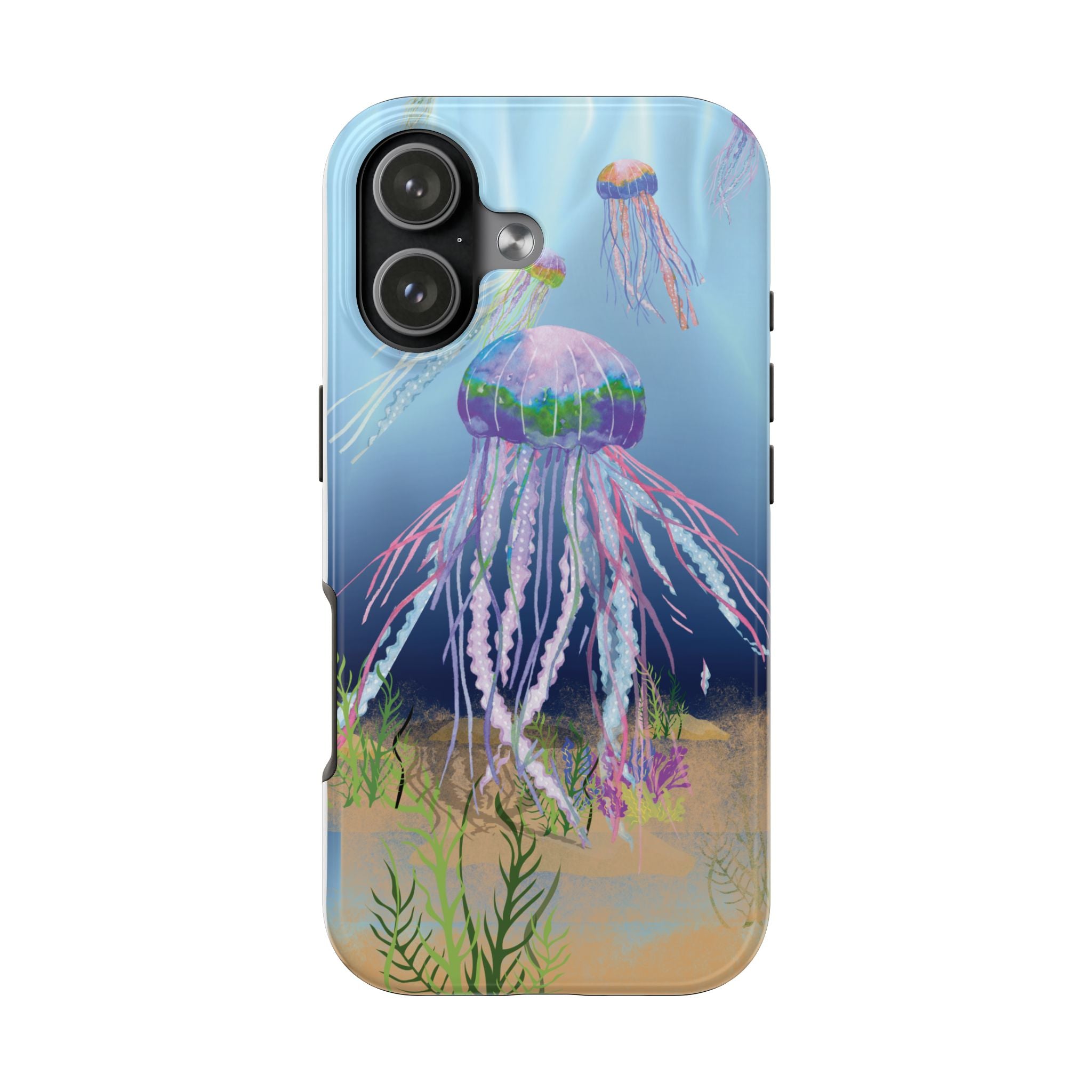 Jellyfish Tough Phone Case — Colorful Ocean Art Protective iPhone Cover