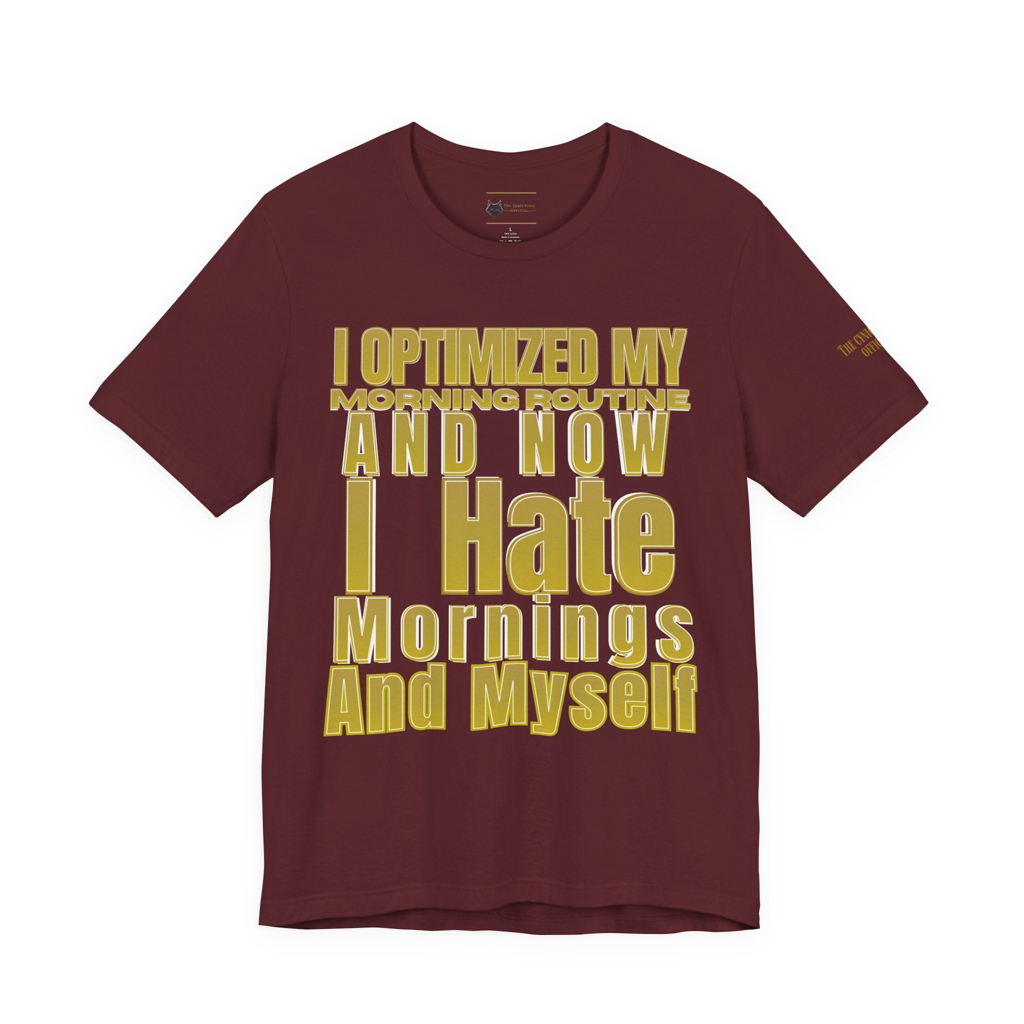 Unisex Jersey Software Engineer T-Shirt | I Optimized My Morning Routine Funny Coding Graphic Tee |Unisex Jersey Short Sleeve Tee