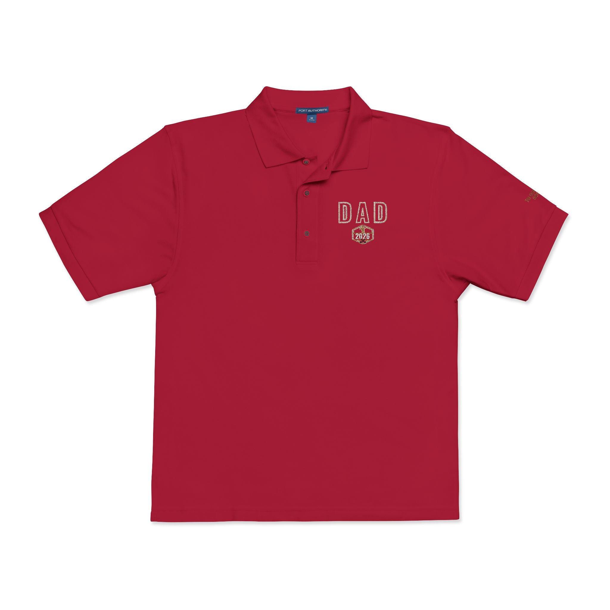 Embroidered Floral Crest Polo Shirt - Premium Father's Day Gift - Elegant Men's Business Casual Golf Polo