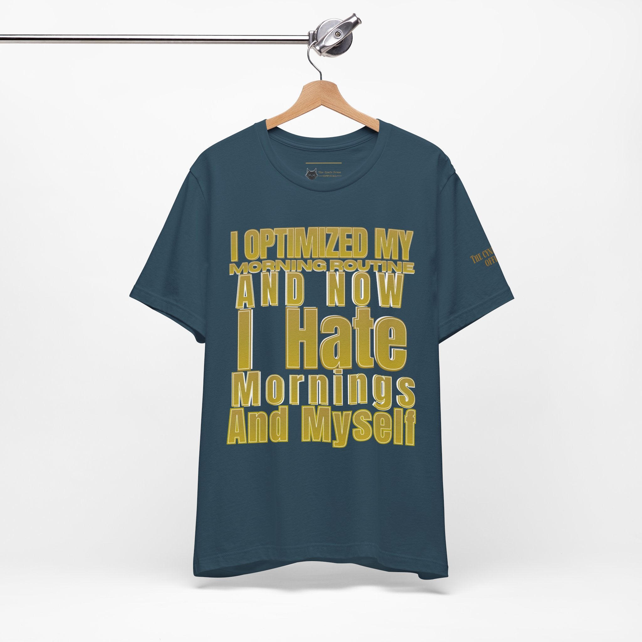 Unisex Jersey Software Engineer T-Shirt | I Optimized My Morning Routine Funny Coding Graphic Tee |Unisex Jersey Short Sleeve Tee