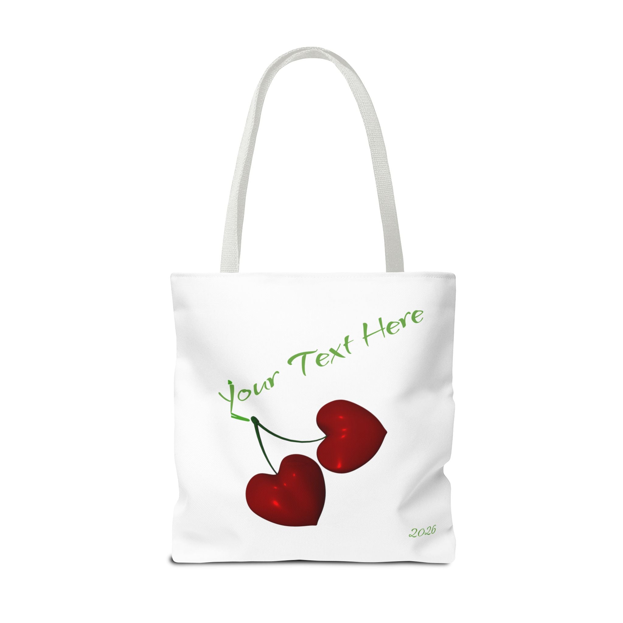 Cherry Hearts Name Tote Bag | Personalized Script _ Name | SanctuaryEssentials