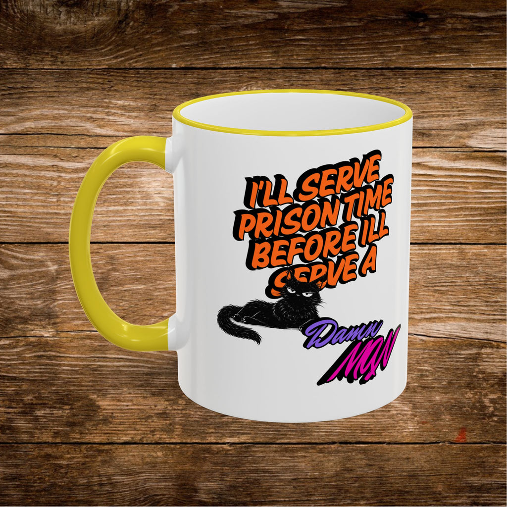 Mug à Anse et Bordure Contrastées Citation Chat Sassy | 325ml 440ml