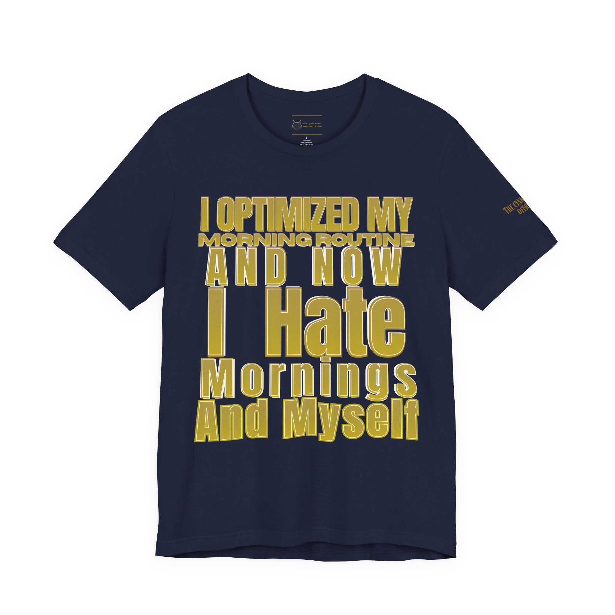 Unisex Jersey Software Engineer T-Shirt | I Optimized My Morning Routine Funny Coding Graphic Tee |Unisex Jersey Short Sleeve Tee