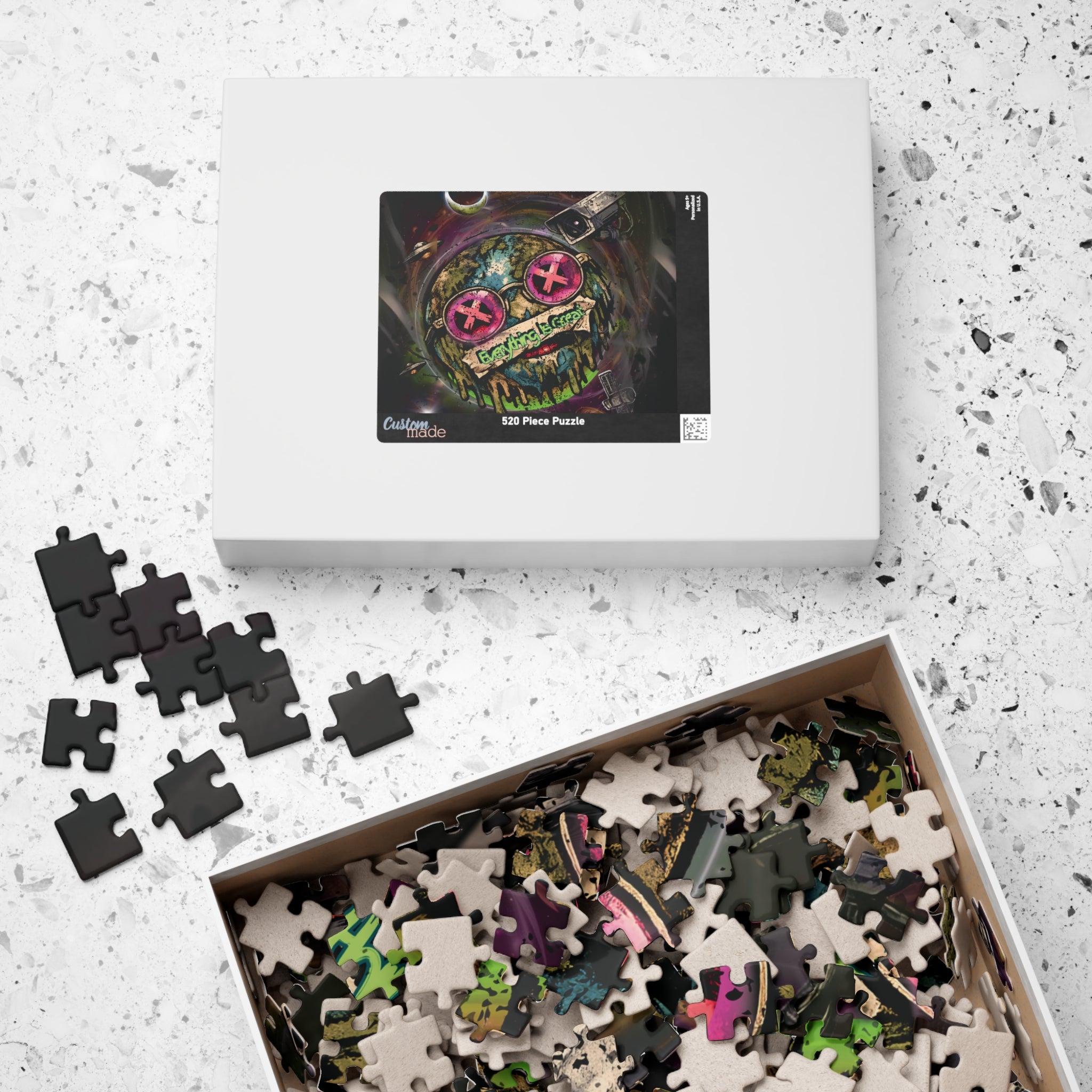 Dark Humor Earth Puzzle – Everything Is Great | Sarcastic Apocalypse Artwork Jigsaw Puzzle | Everything Is Great Earth Puzzle | Dark Humor Jigsaw Puzzle | Cynical Apocalypse Art Puzzle | Sarcastic...
