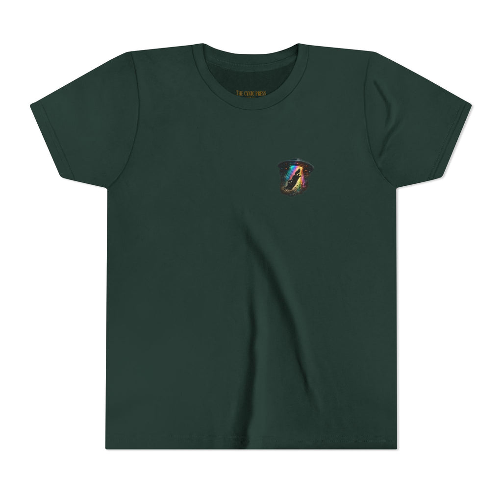Cosmic Cruise: Jinx & Nova BMX Adventure Tee | Premium Youth Alien & Cat Graphic Shirt | Cool Kids Streetwear T-Shirt | Dual-Graphic Black T-Shirt | Youth BMX Rider Tee — Colorful Cosmic Bike Stunt T-...