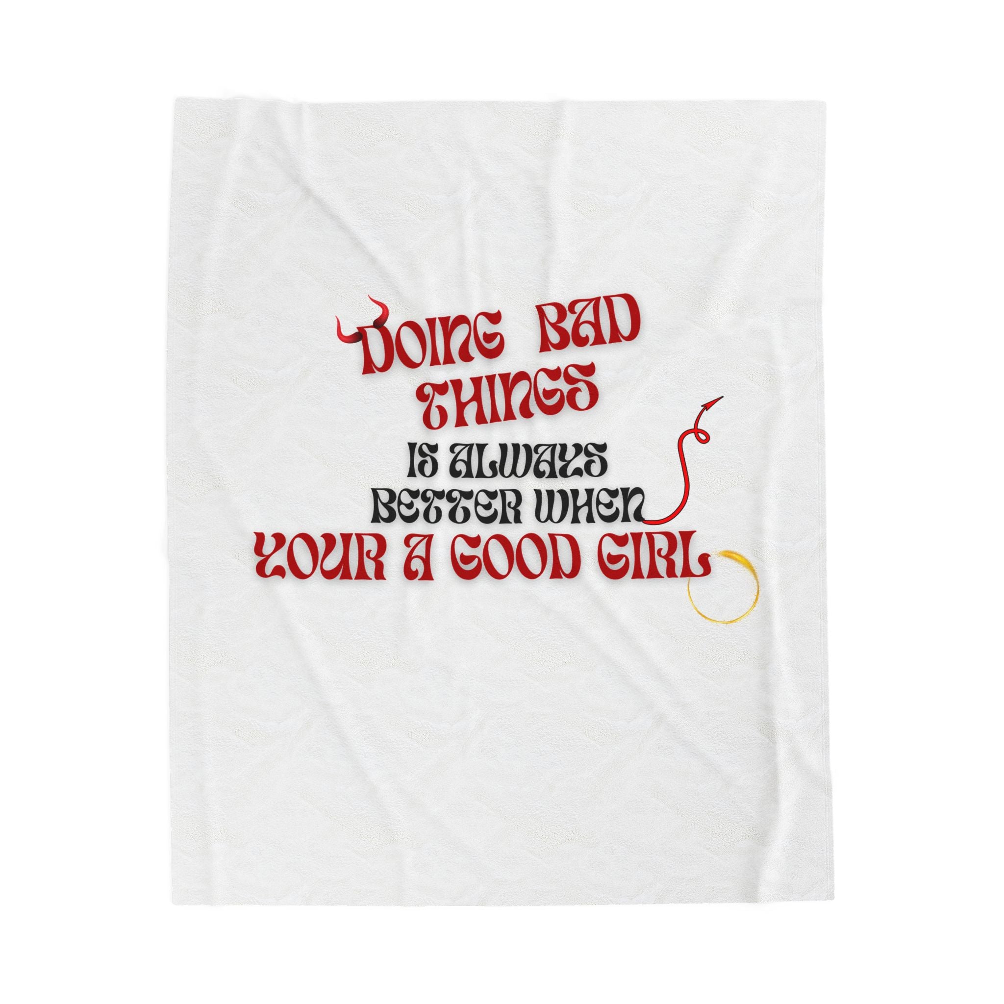 Doing Bad Things| Flirty, Adult, "Good Girls" Cozy Throw | SanctuaryEssentials - The Cynic Press Official