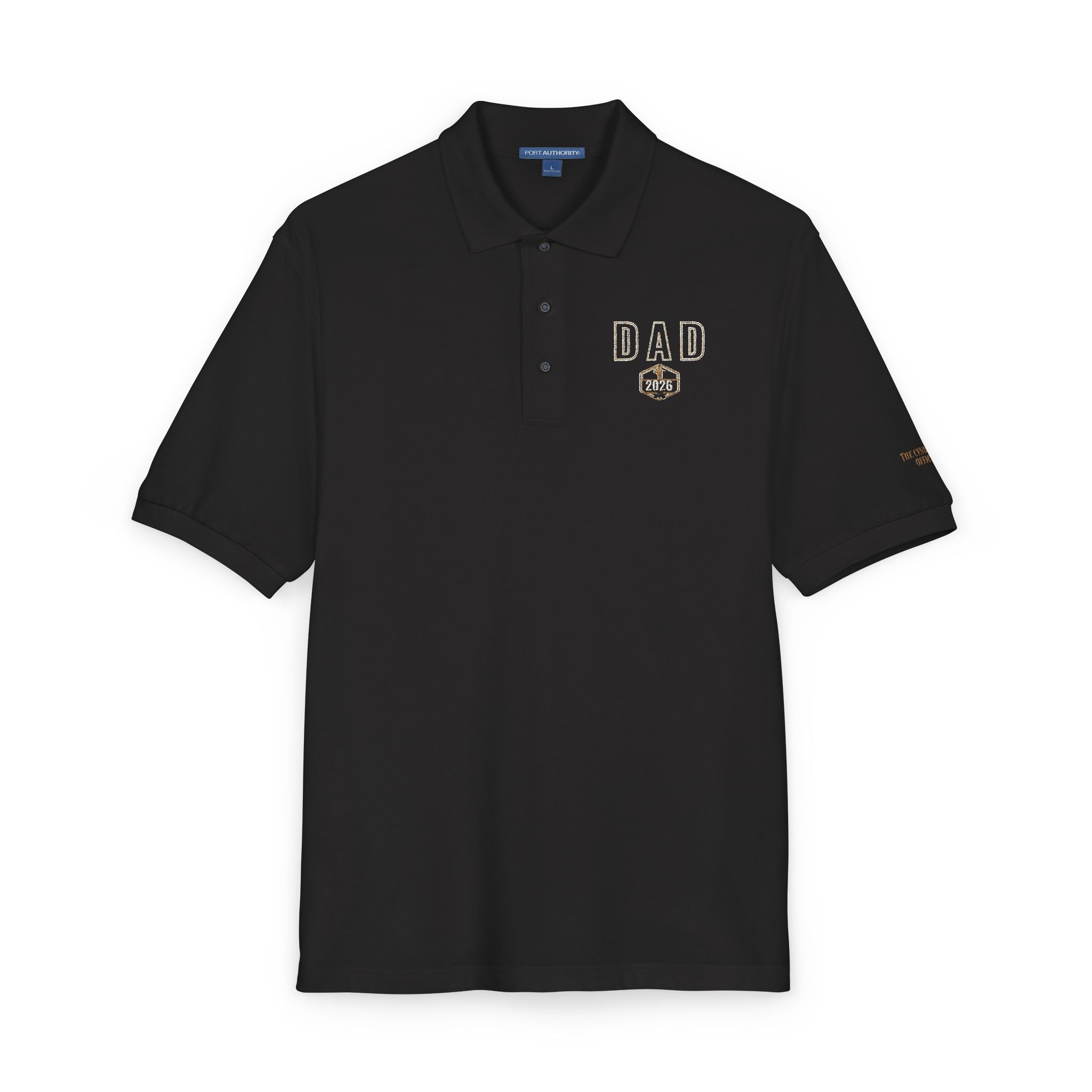 Embroidered Floral Crest Polo Shirt - Premium Father's Day Gift - Elegant Men's Business Casual Golf Polo