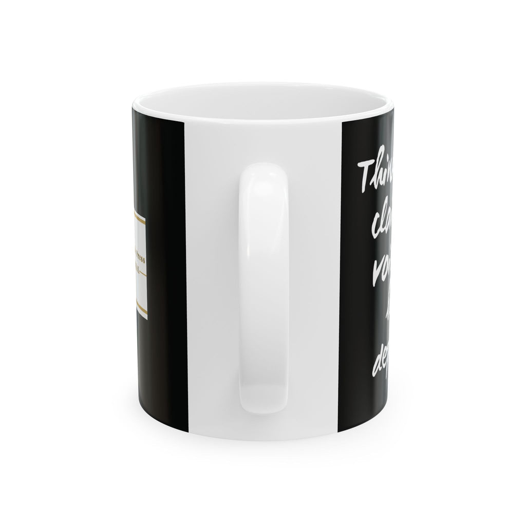 "Gotta Save Money Somehow" Ceramic Mug | Funny Budget Coffee Quote
