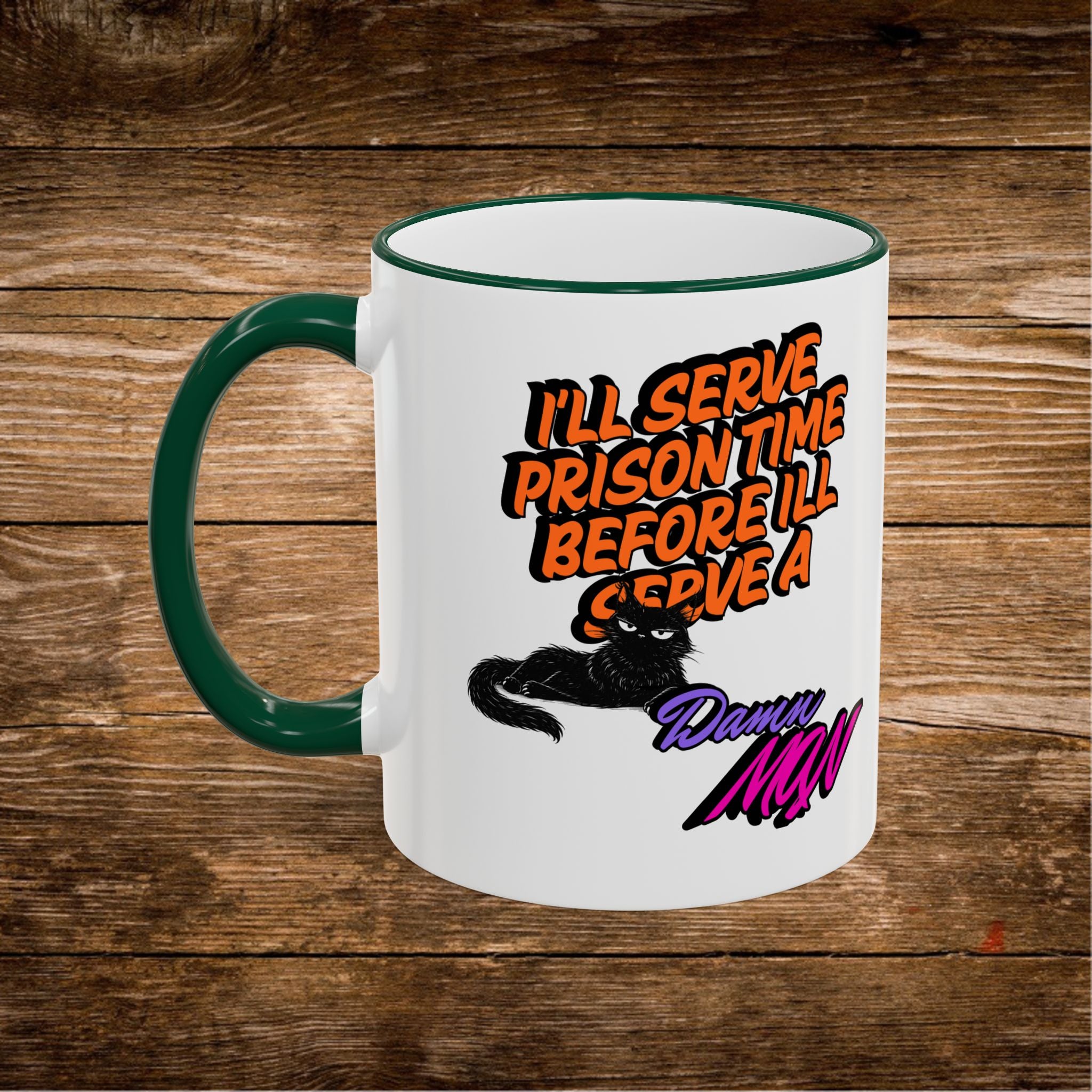 Mug à Anse et Bordure Contrastées Citation Chat Sassy | 325ml 440ml