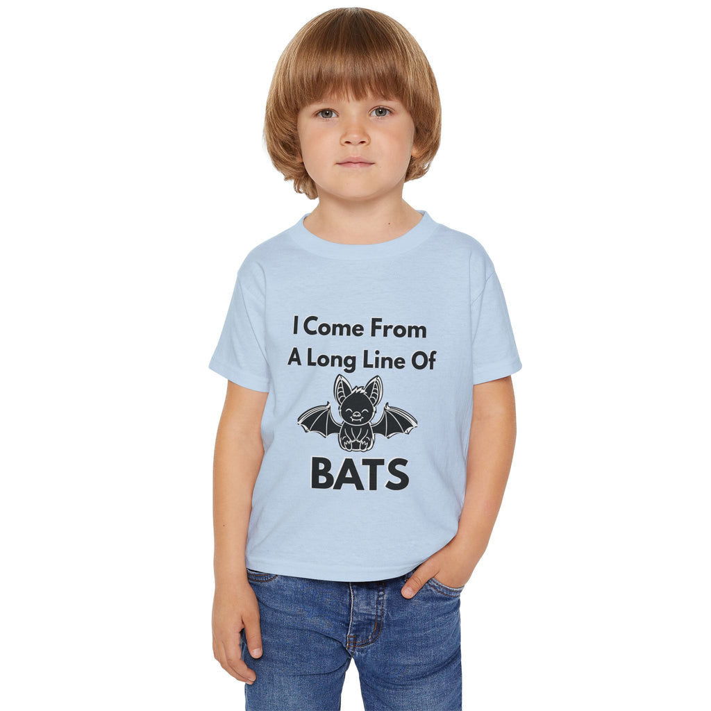 Heavy Cotton™ Toddler T-shirt, Family Matching Halloween Shirts – Crazy Old Bat, The Old Bat & Long Line of Bats – Funny Mom Grandma Kids Matching Set| kids unisex tee