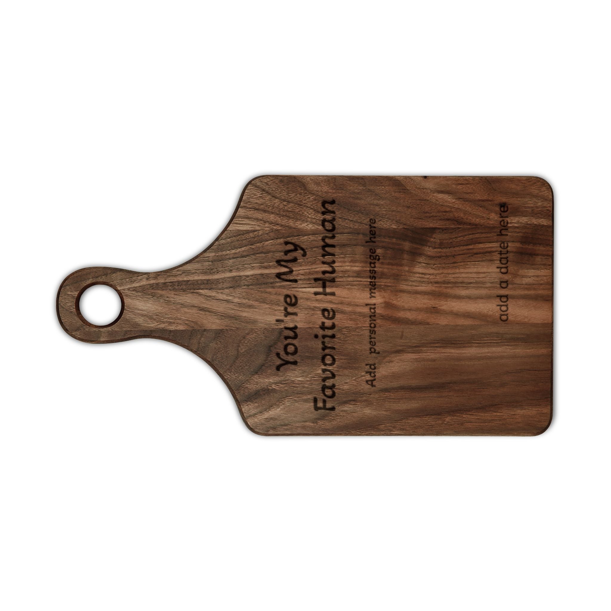 Personalized Engraved Wooden Cutting Board — Custom Message Cheese & Serving Board, Housewarming Gift