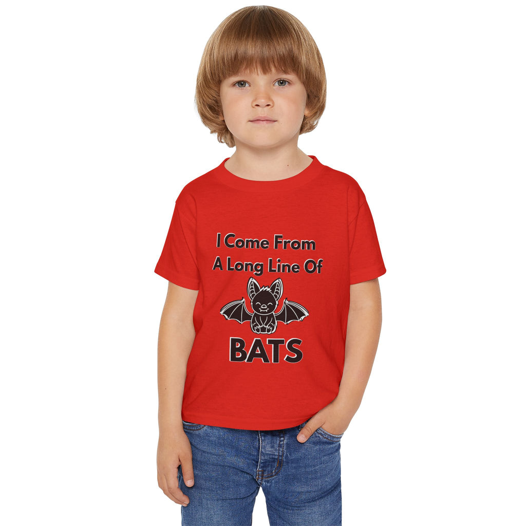 Heavy Cotton™ Toddler T-shirt, Family Matching Halloween Shirts – Crazy Old Bat, The Old Bat & Long Line of Bats – Funny Mom Grandma Kids Matching Set| kids unisex tee