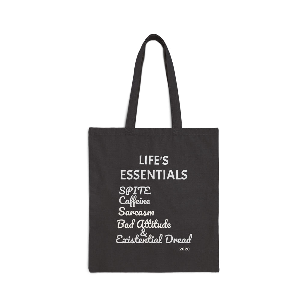 Caffeine Spite Quote Tote Bag | Cotton Canvas Carryall | SanctuaryEssentials