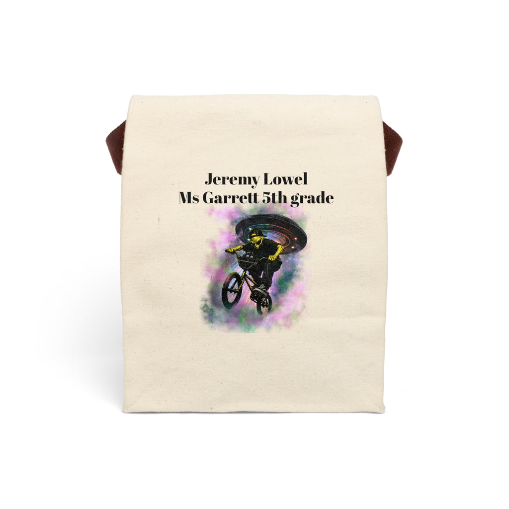 Jinx & Nova Adventure Lunch Bag | Personalized Kids BMX Alien & Cat Lunch Box | Custom School Lunch Tote