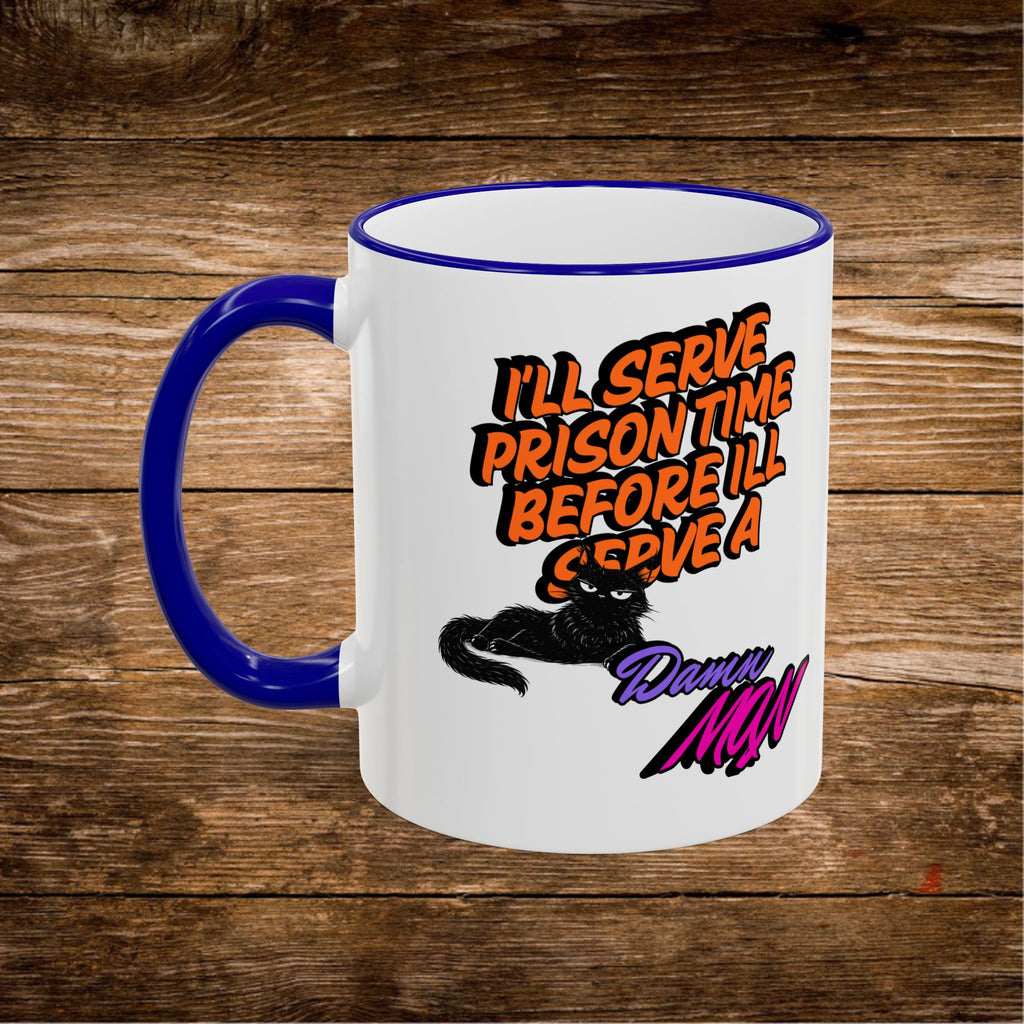 Mug à Anse et Bordure Contrastées Citation Chat Sassy | 325ml 440ml