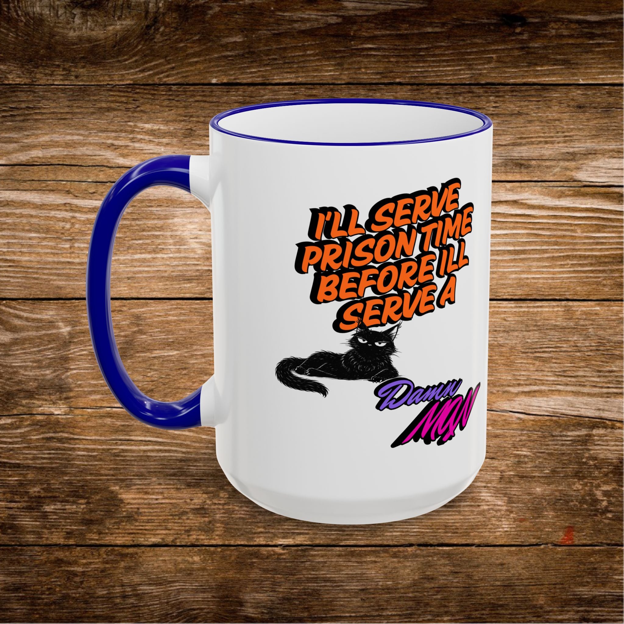 Mug à Anse et Bordure Contrastées Citation Chat Sassy | 325ml 440ml