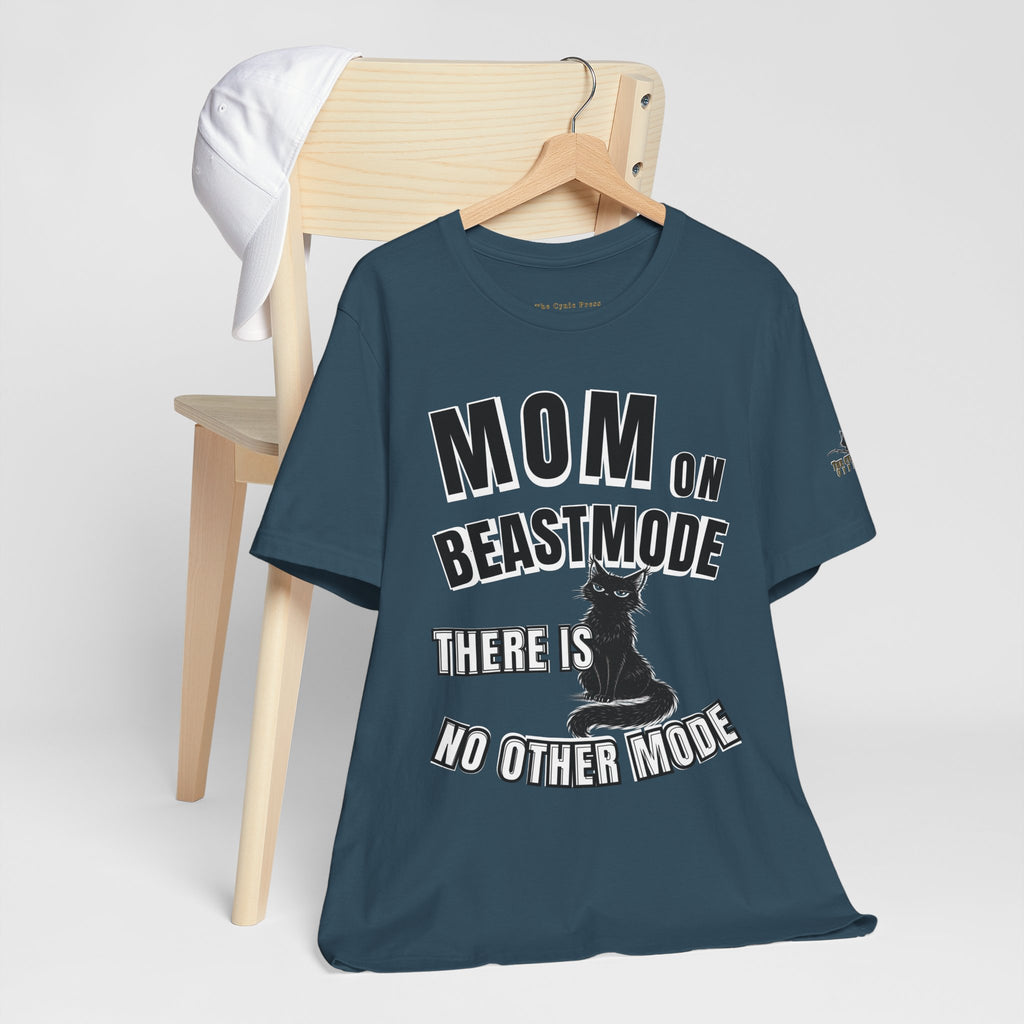 Mom on Beast Mode Shirt – Funny Cat Mom Tee – Strong Mom Graphic T-Shirt – Mother’s Day Gift Idea-Mom Tee